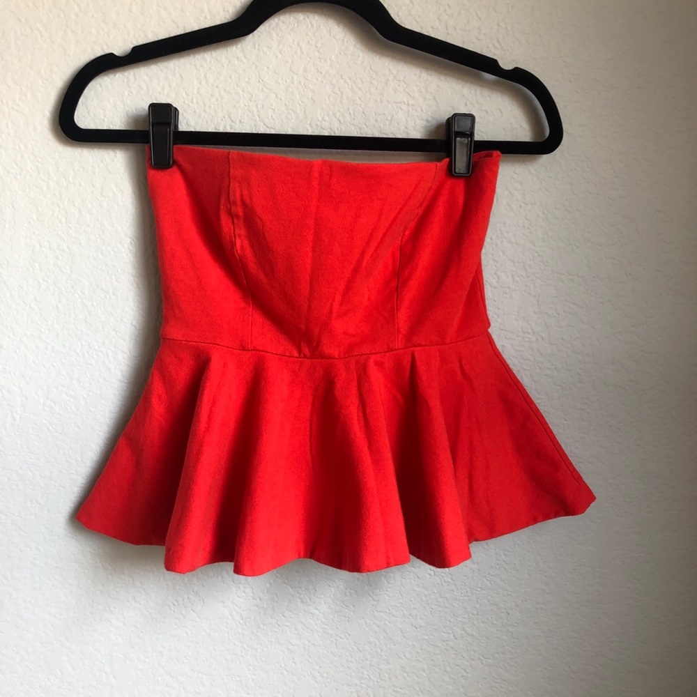 Zara t shirt collection tube top red size s